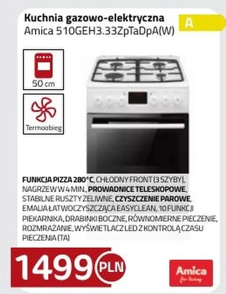 Kuchenka gazowo-elektryczna Amica