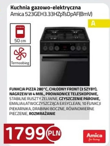 Kuchenka gazowo-elektryczna Amica
