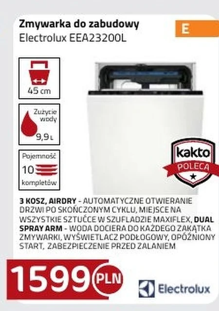 Zmywarka do zabudowy Electrolux