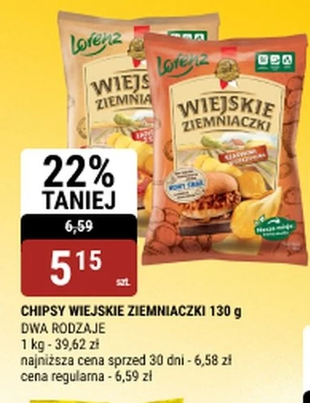 Chipsy Wiejskie ziemniaczki