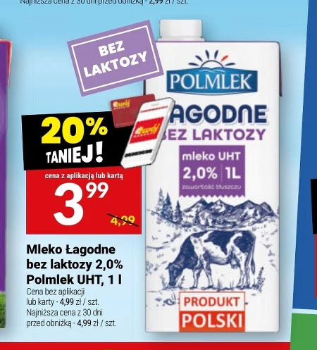 Mleko bez laktozy Polmlek