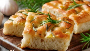 Klasyczna foccacia z solą i rozmarynem z przepisu Emiliano Castagna. Sekret tkwi nie tylko w składnikach