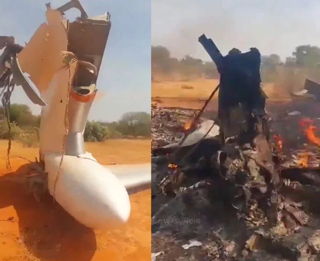 Fragmenty chińskiego systemu FK-2000 znalezione po zestrzeleniu sudańskiego transportowca