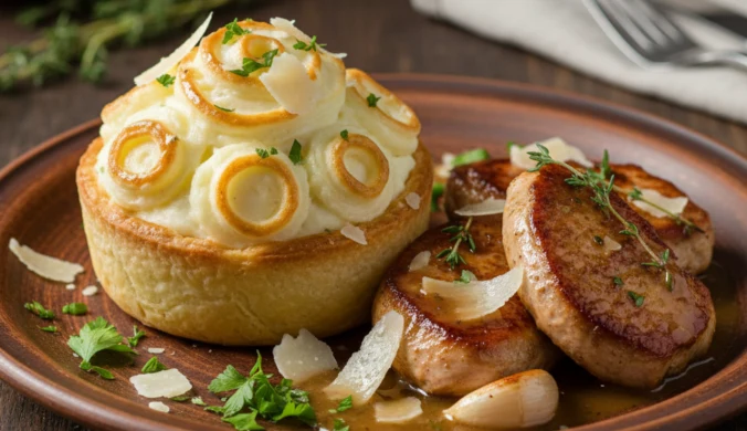 ​Prosto, ale z klasą, czyli indyk w kolagenowym bulionie – z kruchą tartą ziemniaczaną podany. Przepis Jurka Sobieniaka