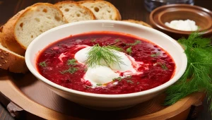 Rozgrzewa i syci. Skuś się na barszcz czerwony z boczkiem i purée ziemniaczanym od Karoliny Stolarskiej-Bigos