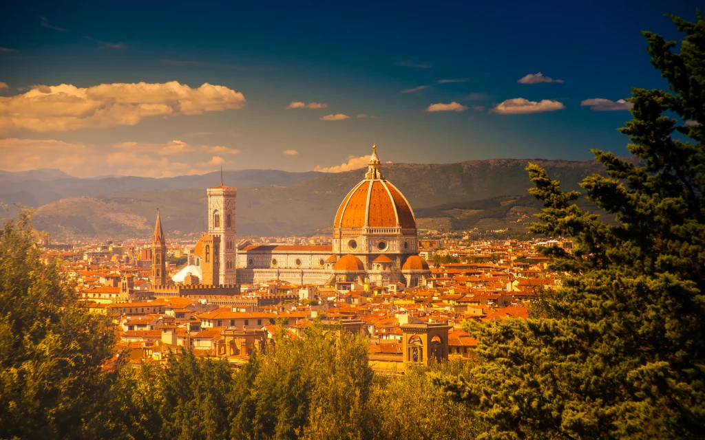 Widok z kopuły Santa Maria del Fiore o tej porze roku jest wyjątkowy