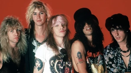 Guns N' Roses (od lewej: Steven Adler, Duff McKagan, Axl Rose, Slas, Izzy Stradlin)