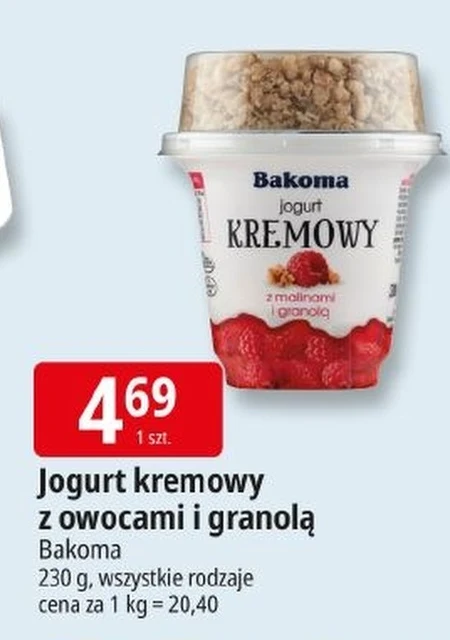 Jogurt z owocami Bakoma
