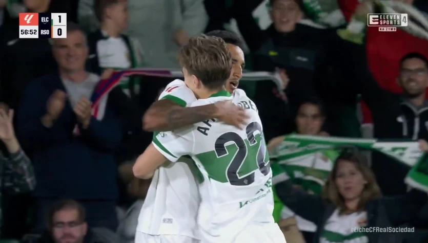 Znakomite trafienie Alvaro Rodrigueza. Gol dla Elche. WIDEO