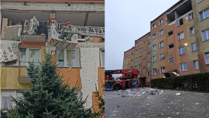 Eksplozja w Braniewie. Od budynku odpadły ściany
