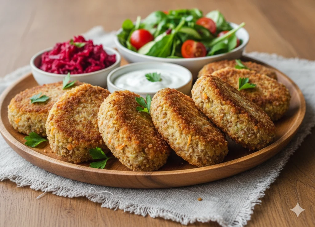 Chrupiące kotleciki z kaszą gryczaną i warzywami. Idealne na kolację, gdy masz w lodówce kaszę z poprzedniego dnia