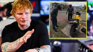 Ed Sheeran jeździł pierwszy raz na motocyklu. Przejażdżka była w Warszawie