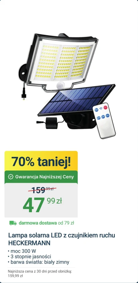 Lampa z czujnikiem Heckermann