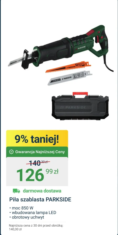 Шаблонна пила Parkside