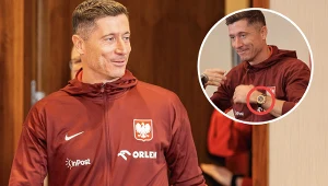 Robert Lewandowski z drogim zegarkiem na konferencji prasowej