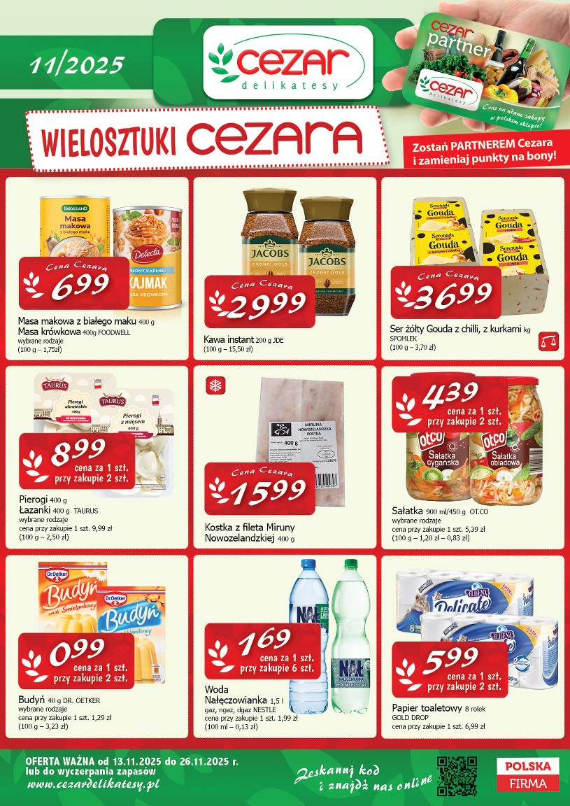 Gazetka promocyjna Delikatesy CEZAR - wygasła 9 dni temu