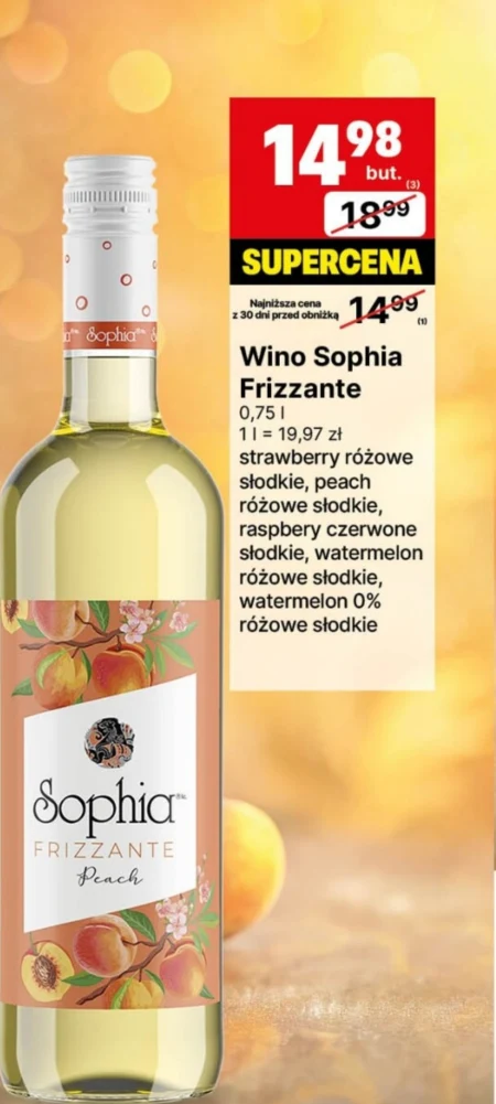 Wino słodkie Sophia