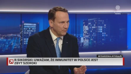 "Gość Wydarzeń". Sikorski ostrzega Ukrainę: Unia Europejska wymaga uczciwości