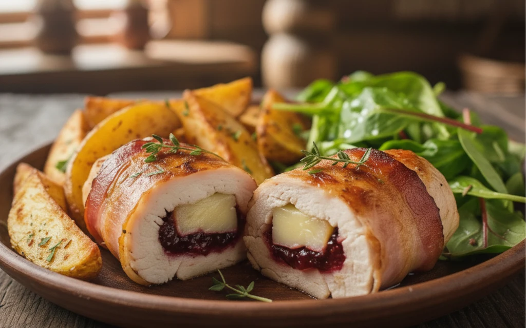 Roladki z żurawiną i oscypkiem