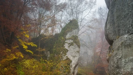 Najmniejszy park narodowy w Polsce często określany jest "polską Szwajcarią". Szczególnie zachwyca w jesiennej odsłonie