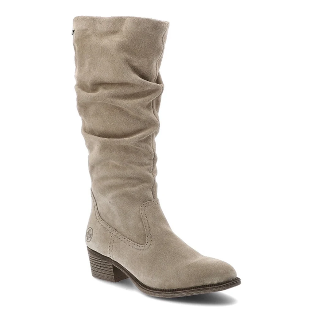 Wysokie kozaki z miękkiej skóry naturalnej, dopasowujące się do nogi. Smukły krój wydłuża sylwetkę, a ocieplenie zapewnia komfort cieplny w chłodne dni