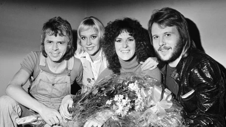 ABBA w 1974 r. - od lewej Björn Ulvaeus, Agnetha Fältskog, Anni-Frid Lyngstad i Benny Andersson