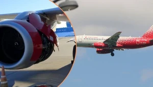 Rosyjski samolot musiał awaryjnie lądować. W powietrzu zaczął gubić części