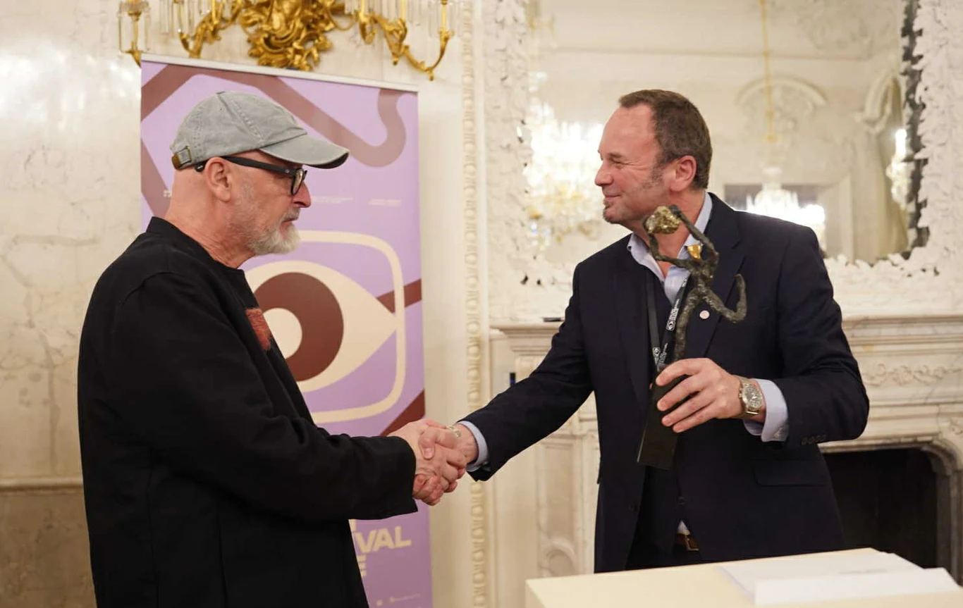 Wojtek Smarzowski i dyrektor festiwalu Vavřinec Menšl, fot. Kasia Klimkowska