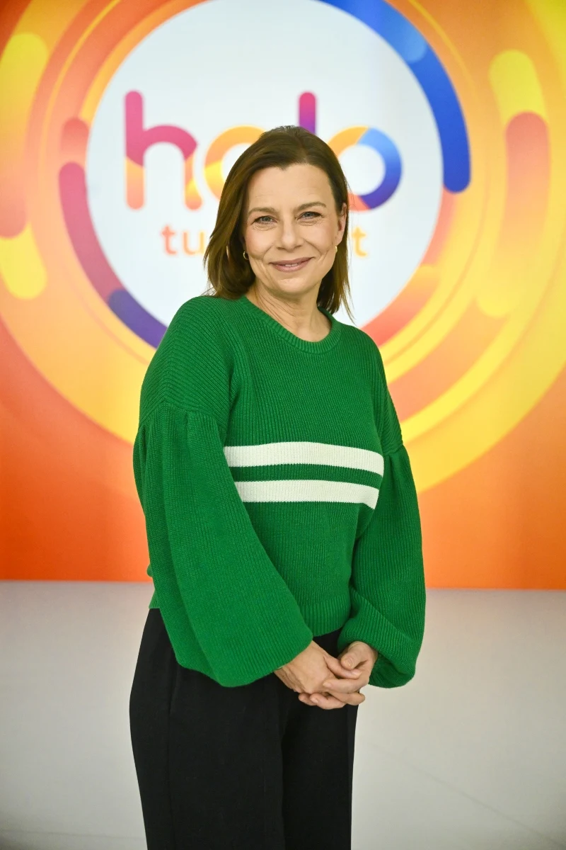 Agata Kulesza w "halo tu polsat"