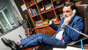 Kadr z piątego sezonu serialu "The Office PL"
