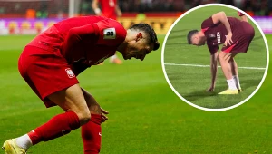 Robert Lewandowski - w kółku na treningu przed meczem z Maltą