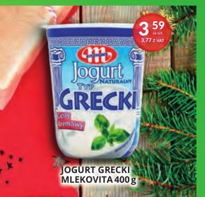 Jogurt grecki Mlekovita niska cena