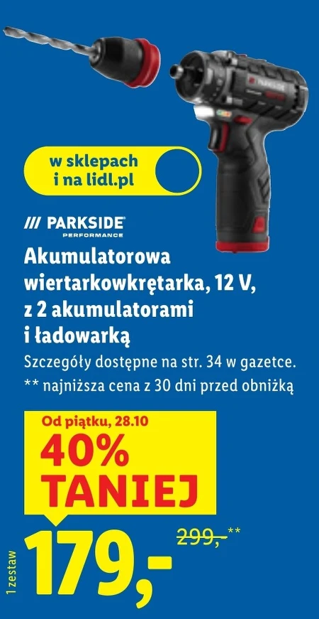 Akumulatorowa wkrętarka Parkside