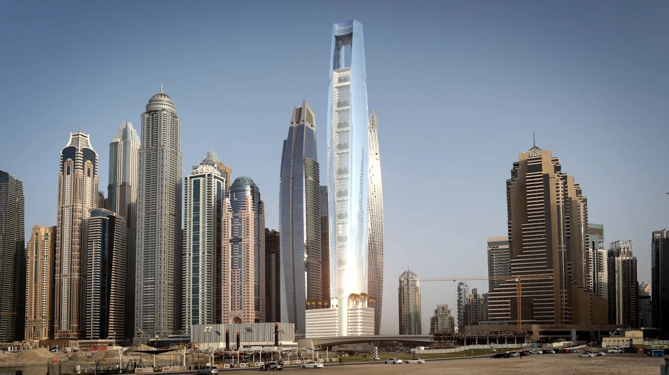 Najwyższy hotel na świecie ma aż 82 piętra. Roztacza się z niego olśniewający widok. 