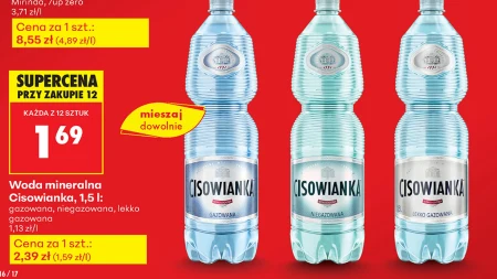Woda niegazowana Cisowianka