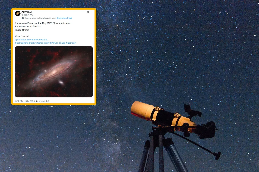 Zdjęcie Polaka zachwyciło NASA. "Andromeda i Przyjaciele" to astronomiczne zdjęcie dnia