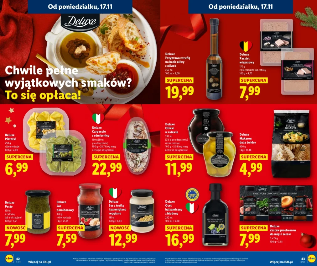 Sezonowe produkty premium w Lidlu – w supercenach do 19 listopada