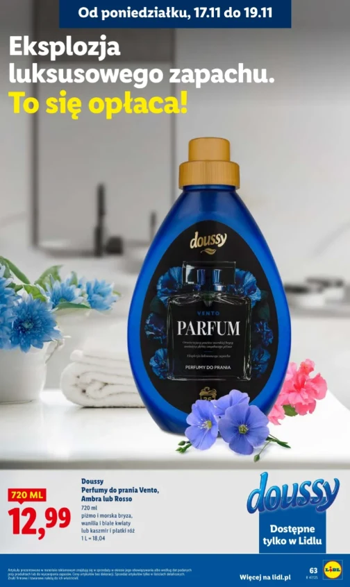 Hit Lidla: perfumy do prania dostępne tylko do 19.11