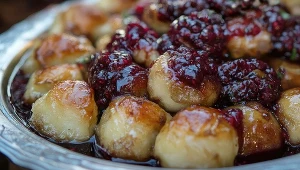 Kluski można też podać z żurawiną