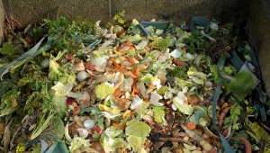 Jesienią i zimą warto przykryć pryzmę kompostową.