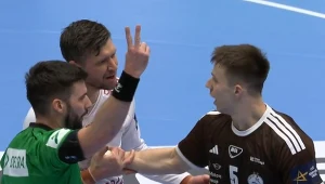 Niklas Landin miał pretensje do Michała Olejniczaka za rzut w okolice głowy. Zawodnik Industrii wyleciał z boiska