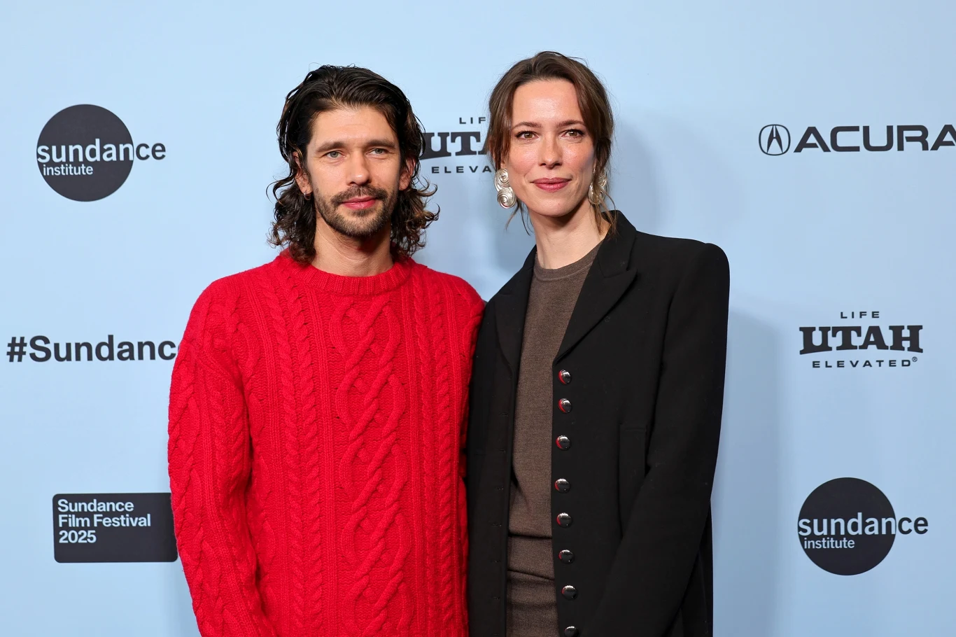 Ben Whishaw i Rebecca Hall na premierze filmu "Dzień Petera Hujara", Sundance Film Festival 2025
