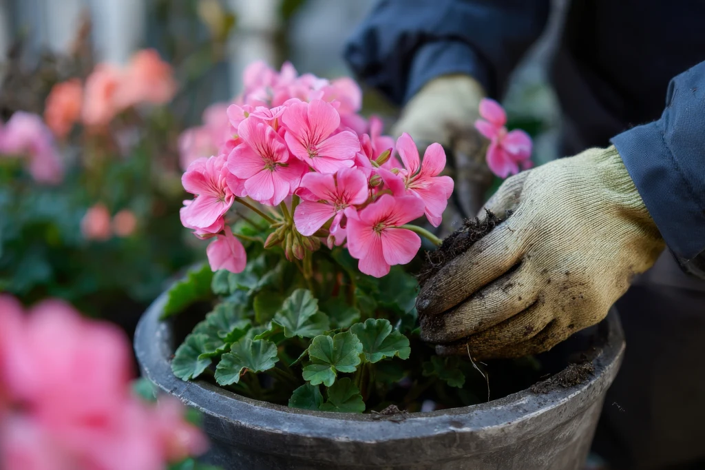 Pelargonie nie znoszą przymrozków, dlatego trzeba je schować zanim temperatury zaczną spadać blisko zera. 