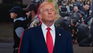 Plan Donalda Trumpa zakłada deportacje około miliona osób rocznie (kolaż: A. Włodarczyk/Interia; zdj. Andrew Harnik/Getty Images)