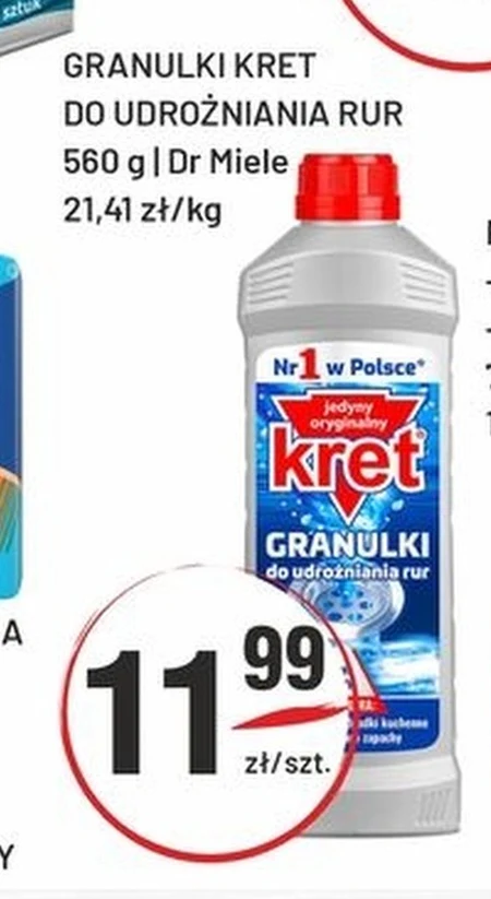 Granulki do udrażniania rur Kret