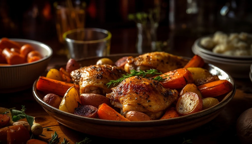 Dzięki gorącemu powietrzu dania z Philips Ovi wychodzą złociste, chrupiące na zewnątrz i soczyste w środku 