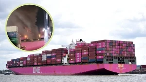 Pożar kontenerowca w Los Angeles. Ponad 100 strażaków w akcji