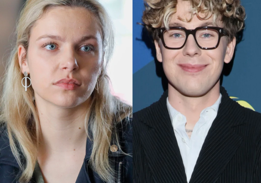 Portrety dwóch młodych osób umieszczone obok siebie, po lewej stronie kobieta o blond włosach, z poważnym wyrazem twarzy, po prawej mężczyzna z kręconymi włosami i okularami, uśmiechnięty, w garniturze.