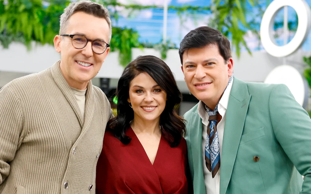 Prowadzący "halo tu polsat" i Patrcio Buane