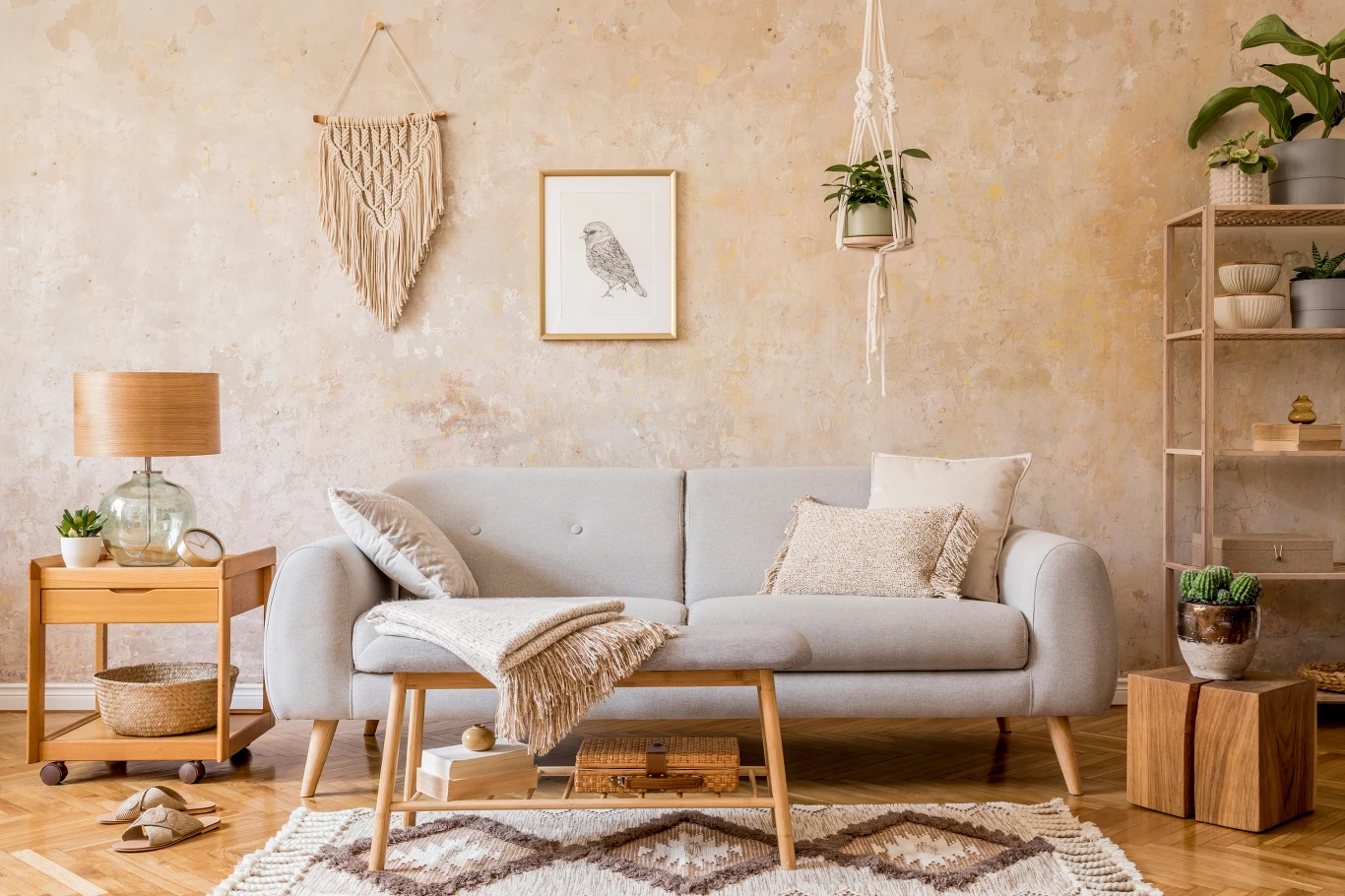 Tynk dekoracyjny pozwala uzyskać ciekawy efekt na ścianach 